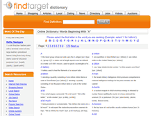 Tablet Screenshot of dictionary.findtarget.com